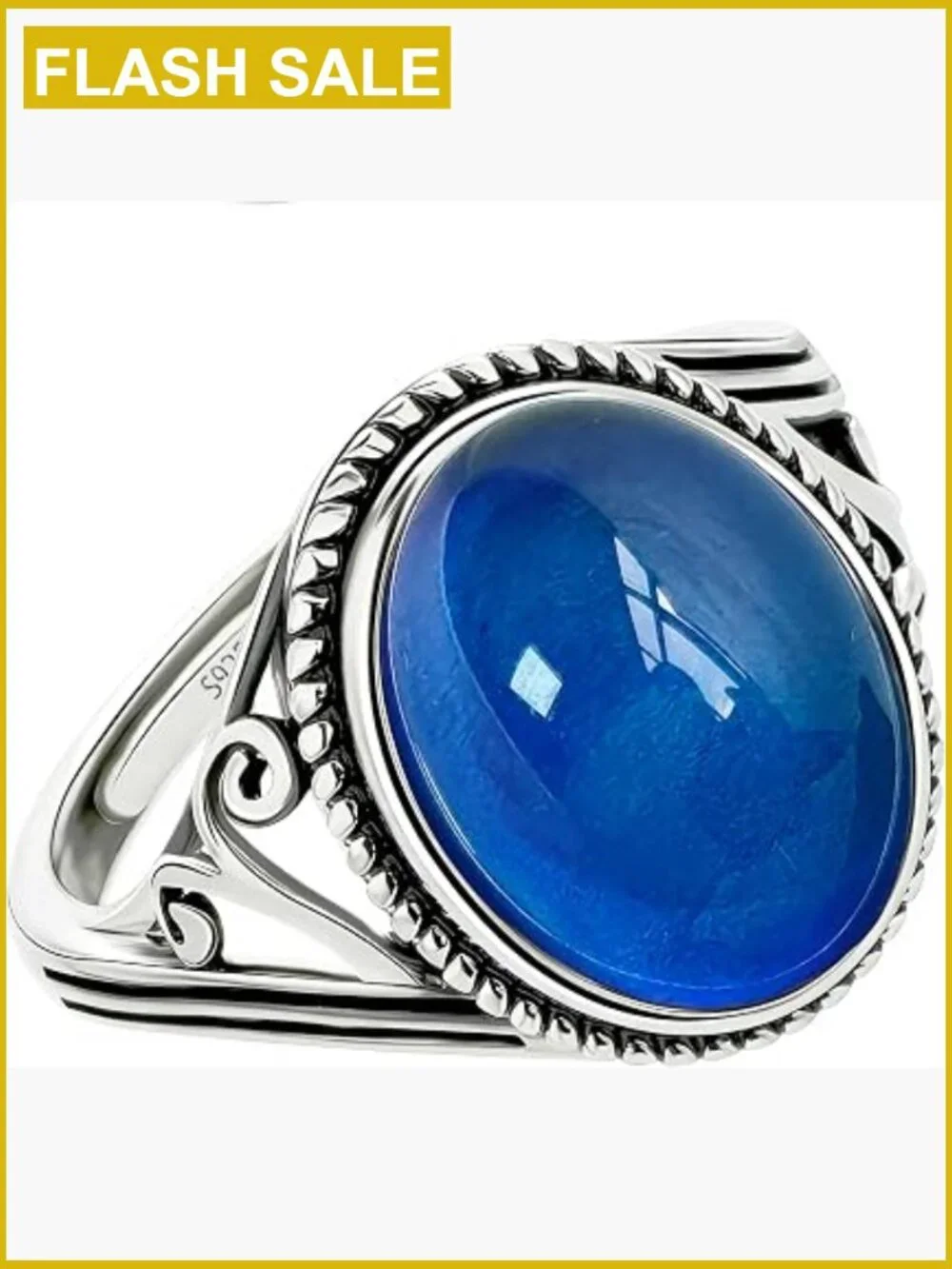 Adjustable Black Onyx Statement Ring, Oval & Marquise Solitaire in 925 Sterling
